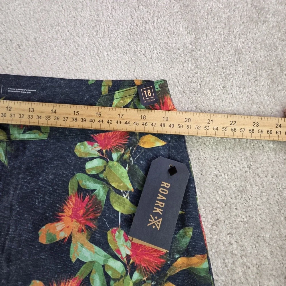 Roark Passage 18 La Selva Board Shorts Mens‎ 36 Floral Hemp Blend Surf NWT